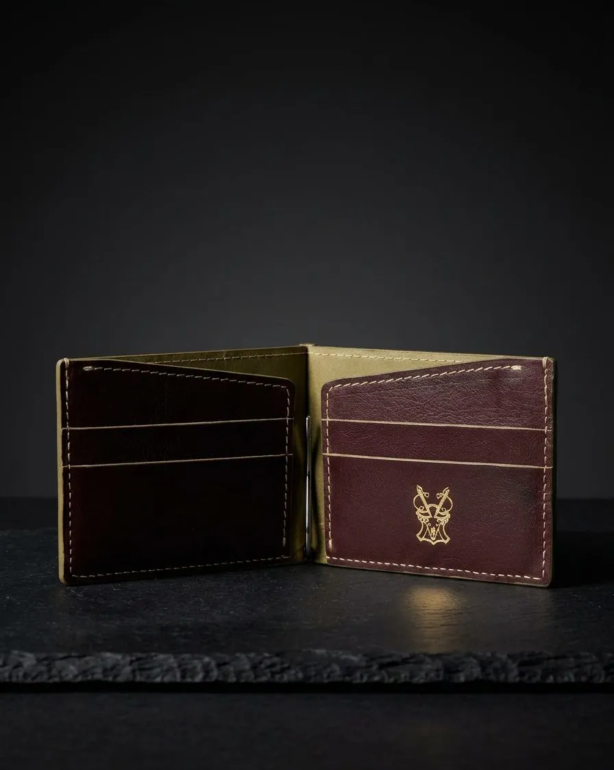 FRAME WALLET — Shell Verde marbled