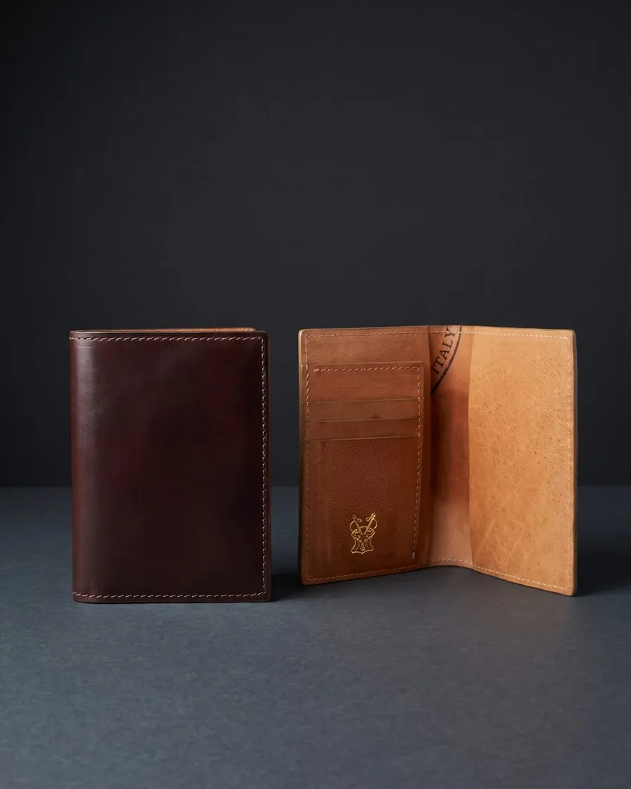 PASSPORT HOLDER — Shell Burgundy · interno bufalo