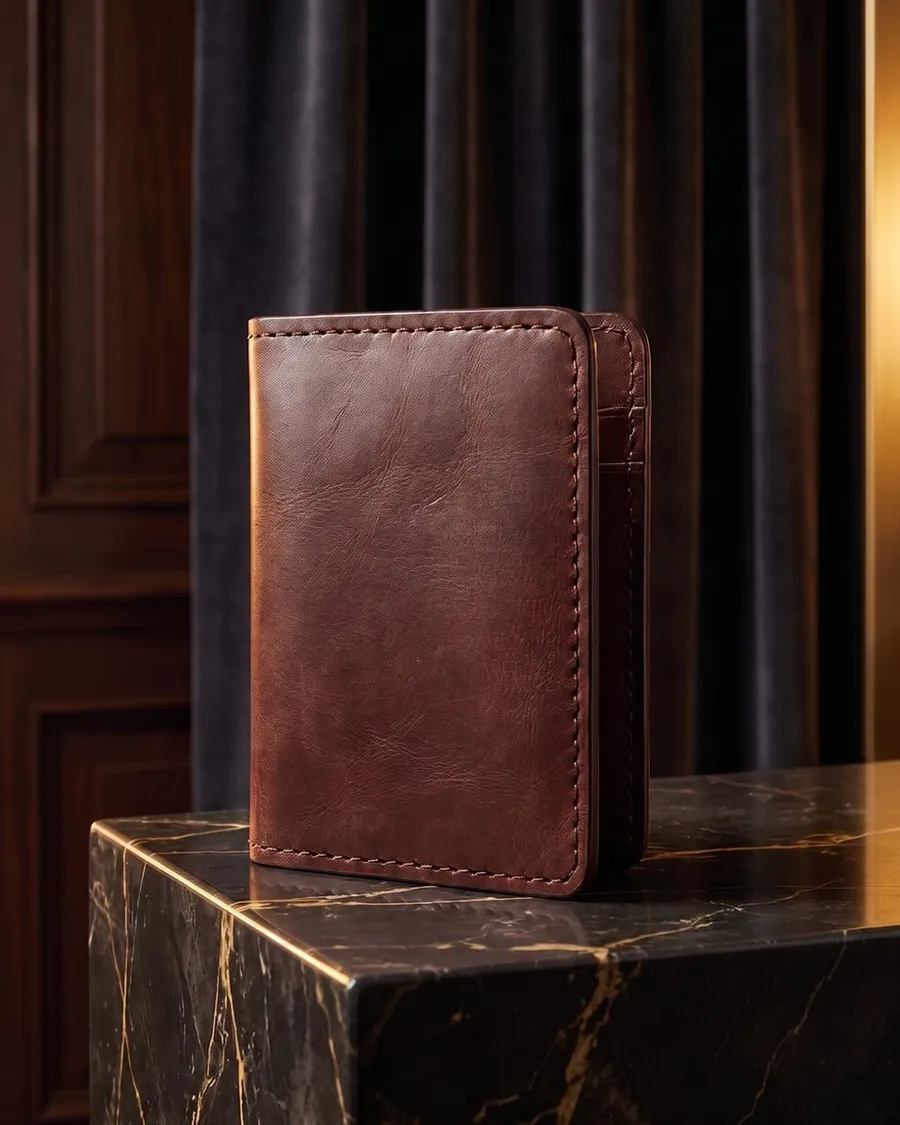 SLIM CARD HOLDER — Ruby · vacchetta